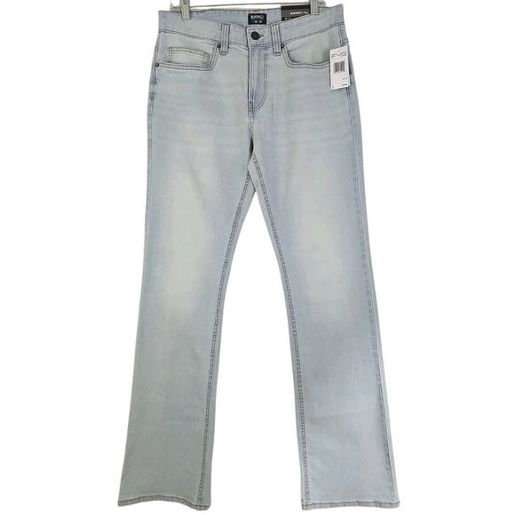 Buffalo David Bitton~Mens 32×32~Blue Slim Boot/King Jeans ASH-X Zip Fly $109 NWT - Picture 1 of 16